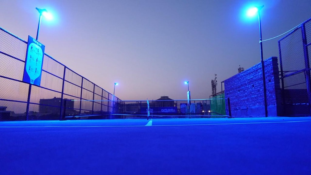 Floodlit pickleball court at The Social Court Zirakpur
